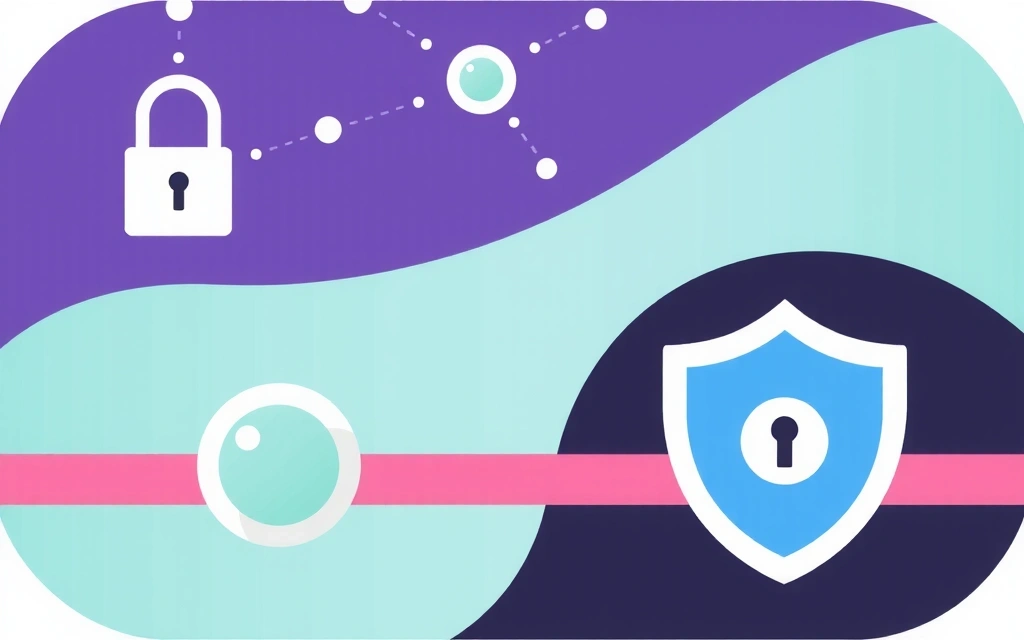 Ilustración de seguridad de datos y privacidad en línea