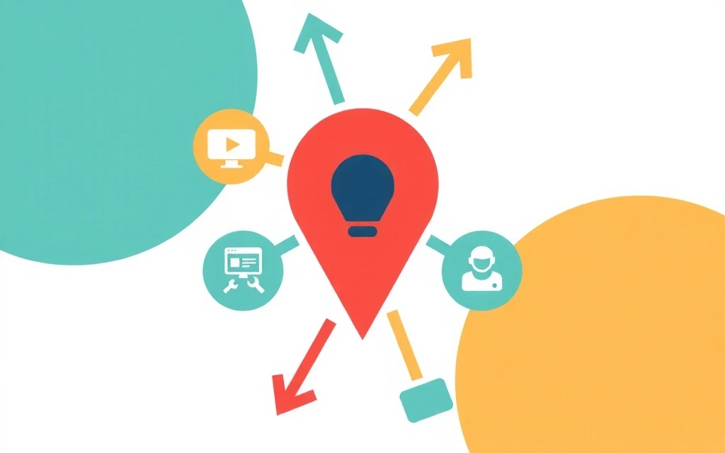 Ilustración de flechas apuntando a diferentes sitios web, simbolizando enlaces externos.